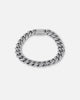 Saint Morta 10mm Cuban Bracelet White Gold