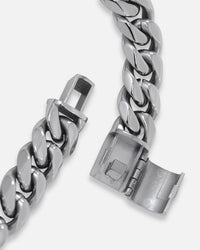 Saint Morta 10mm Cuban Bracelet White Gold