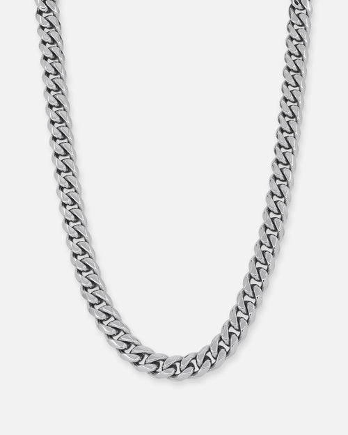 Saint Morta 10mm Cuban Chain White Gold