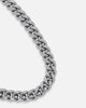 Saint Morta 10mm Cuban Chain White Gold