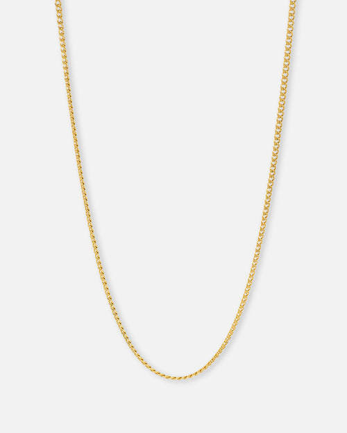 Saint Morta 2.7mm Diamond Curb Chain Gold