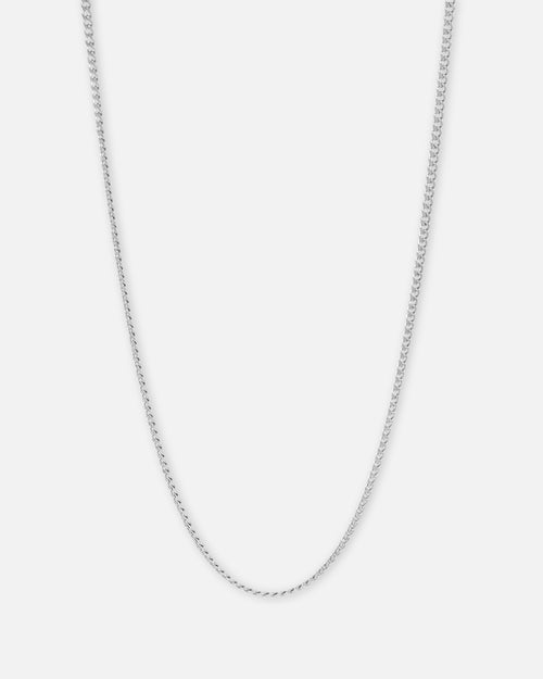 Saint Morta 2.7mm Diamond Curb Chain White Gold