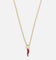 Saint Morta Chilli Rope Necklace Gold/Red