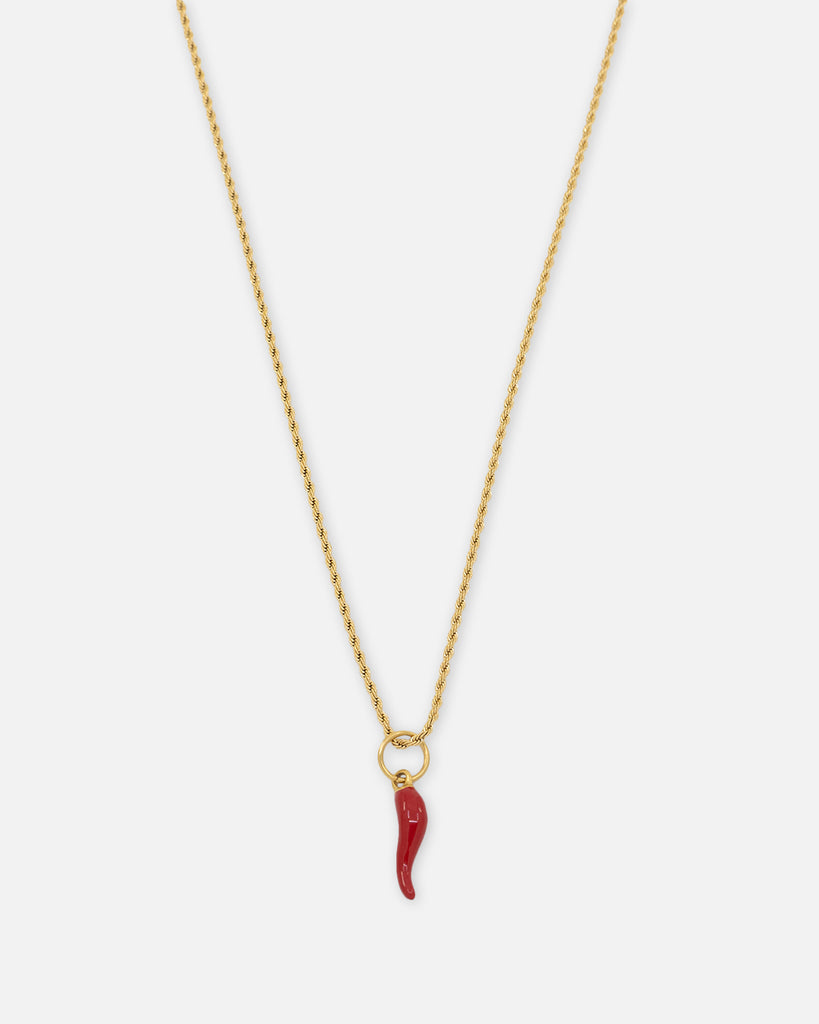 Saint Morta Chilli Rope Necklace Gold/Red | Culture Kings US