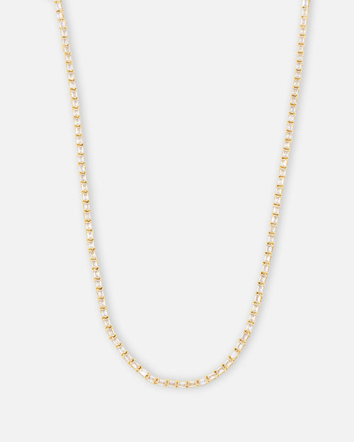 Saint Morta Landscape Baguette Chain Iced Gold