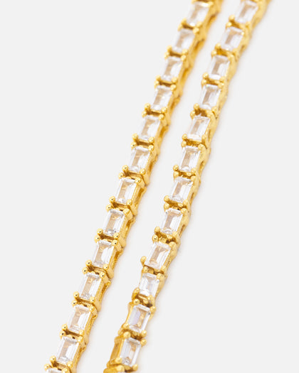 Saint Morta Landscape Baguette Chain Iced Gold