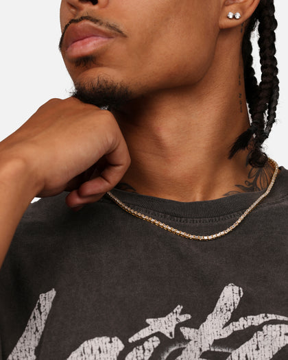 Saint Morta Landscape Baguette Chain Iced Gold