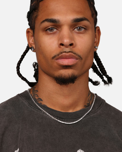 Saint Morta Landscape Baguette Chain Iced White Gold