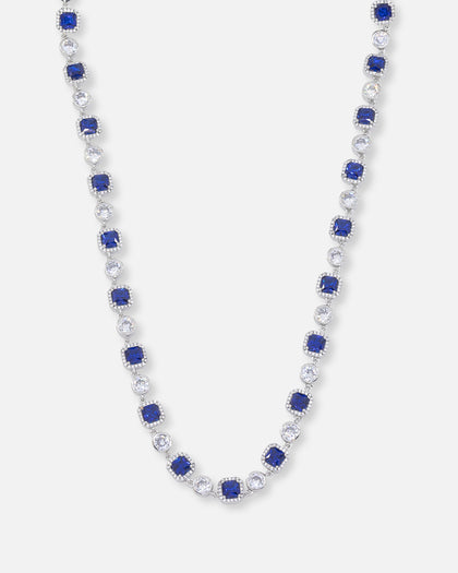 Saint Morta Cushion Cut Brilliant Chain Iced White Gold