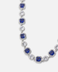 Saint Morta Cushion Cut Brilliant Chain Iced White Gold