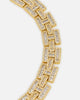 Saint Morta Baguette Interlink Bracelet Iced Gold