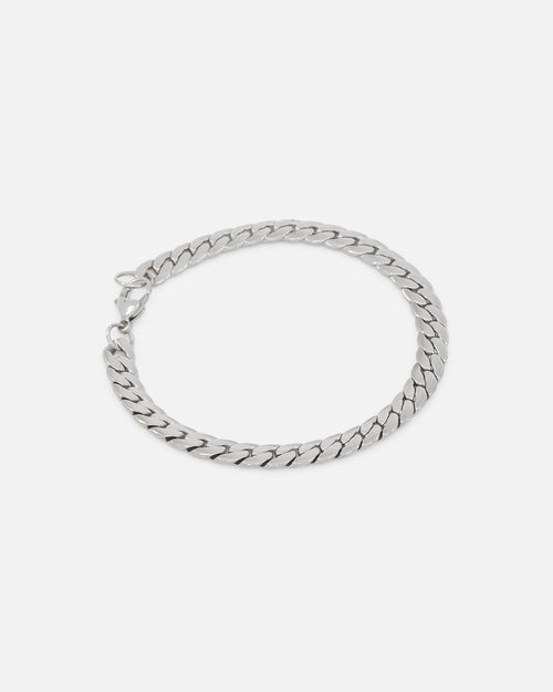 Saint Morta Flat Cuban Snake Bracelet Stainless Steel