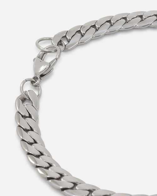 Saint Morta Flat Cuban Snake Bracelet Stainless Steel