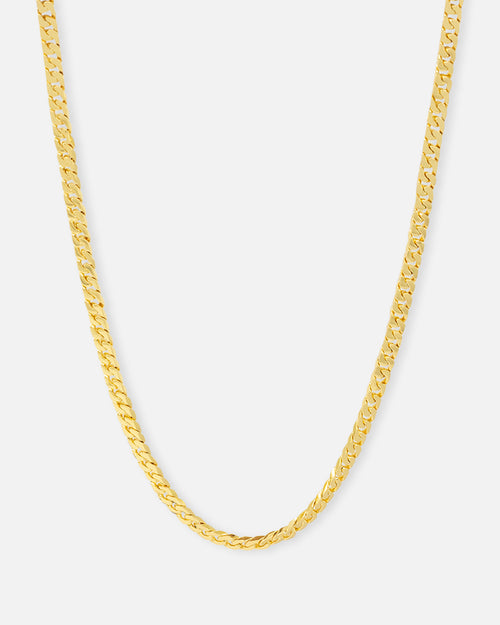 Saint Morta Flat Faced Curb Chain Gold
