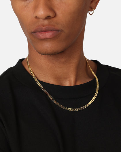 Saint Morta Flat Faced Curb Chain Gold