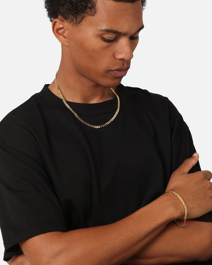 Saint Morta Flat Faced Curb Chain Gold