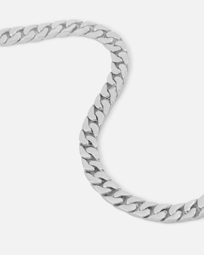 Saint Morta Flat Faced Curb Chain White Gold