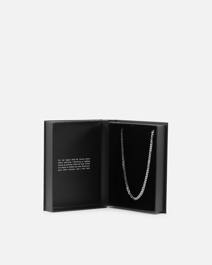 Saint Morta Flat Faced Curb Chain White Gold