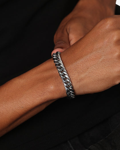 Saint Morta 12mm Double Link Bracelet White Gold