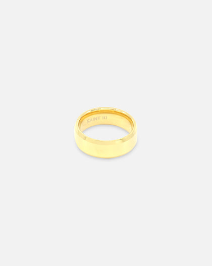 Saint Morta Beveled Band Ring Gold/Tungsten