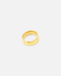 Saint Morta Beveled Band Ring Gold/Tungsten