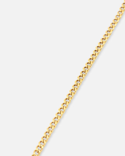 Saint Morta Crucifix Cuban Necklace Gold