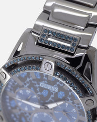 Guess Mainline King Crystal Leopard Gunmetal Bracelet Watch Gunmetal