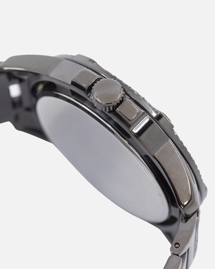 Guess Mainline King Crystal Leopard Gunmetal Bracelet Watch Gunmetal