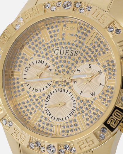 Guess Mainline Majestic Crystal Gold Bracelet Watch Gold