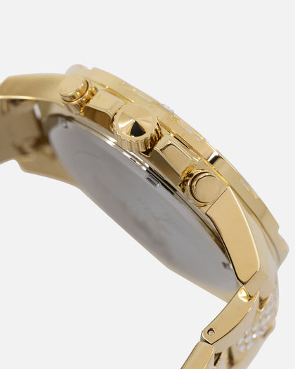Guess Mainline Majestic Crystal Gold Bracelet Watch Gold