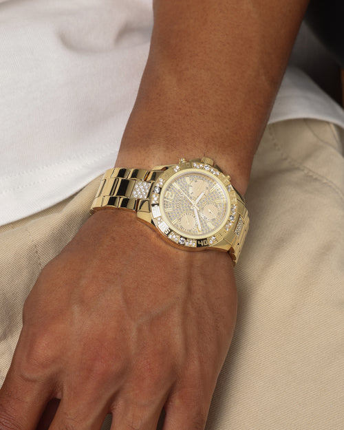 Guess Mainline Women's Majesty Crystal '40th Anniversary' Watch Gold