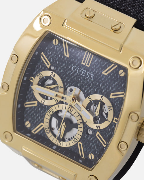 Guess Mainline Phoenix Gold Denim '40th Anniversary' Watch Black Denim