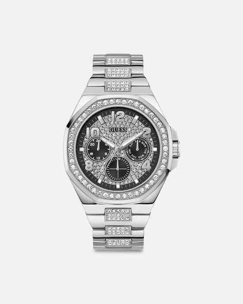 Guess Mainline Empire Crystal Watch Silver