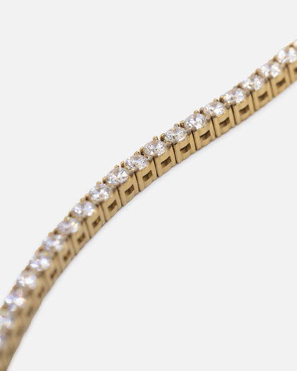 Guess Mainline Gold Tennis Logo Bracelet Multi
