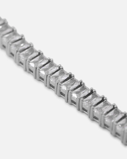 Saint Morta Iced Baguette Bracelet Iced White Gold