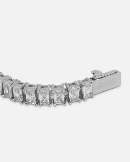 Saint Morta Iced Baguette Bracelet Iced White Gold