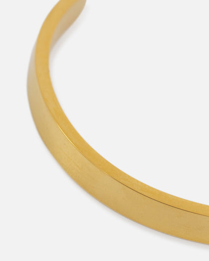 Saint Morta 6mm Adjustable Open Cuff Bracelet Gold