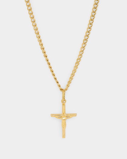 Saint Morta Crucifix Pendant Gold