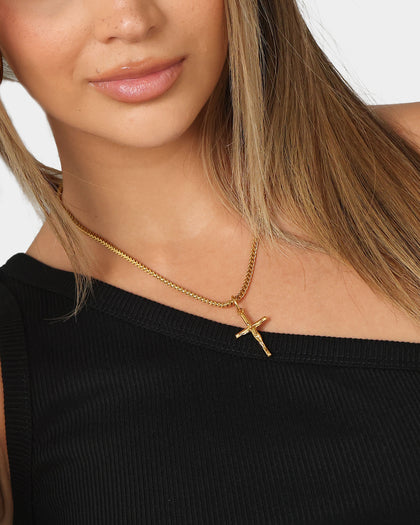 Saint Morta Crucifix Pendant Gold