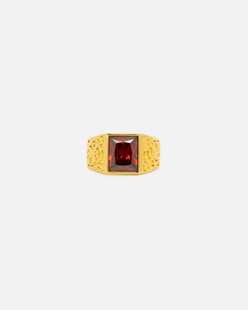 Saint Morta Stone Champioinship Ring Gold/Garnet