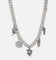Ed Hardy Multi Charm Cuban Chain Necklace Silver
