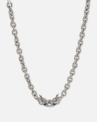 Ed Hardy Dragon Choker Chain Necklace Silver