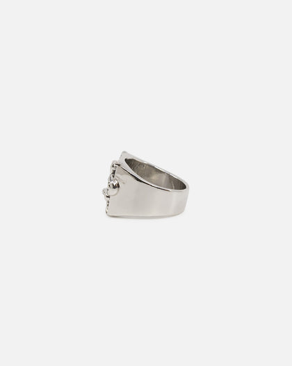 Ed Hardy Heart & Dagger Ring Silver