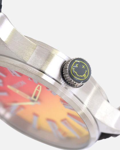 Nixon X Nirvana Sentry Leather Watch Grey Fade