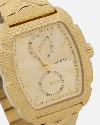 Guess Mainline Nile Textured Bracelet Watch Gold