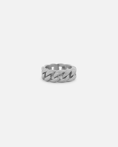 Saint Morta Cuban Ring White Gold