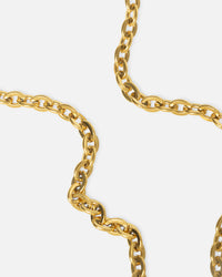 Saint Morta Onyx Round Pendant Chain Gold