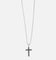 Saint Morta Carbon Cross Pendant Chain White Gold