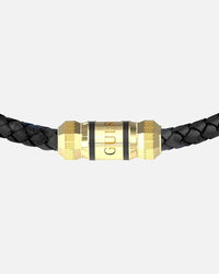 Guess Mainline Exagon Leather Bracelet Gold