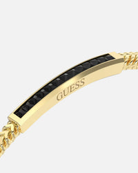 Guess Mainline Noir Crystals Plate Bracelet Gold